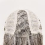 Lace front wig with gray and silver tones for natural look.